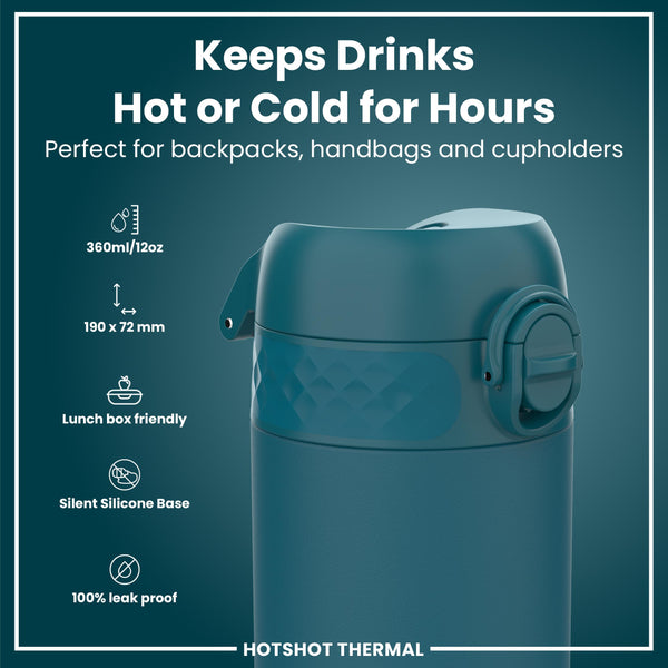Insulated Steel, Travel Mug, Deep Teal, 360ml