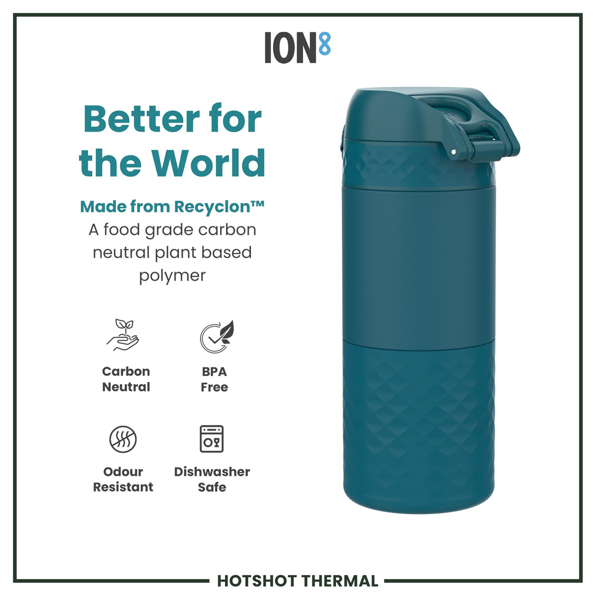 Insulated Steel, Travel Mug, Deep Teal, 360ml