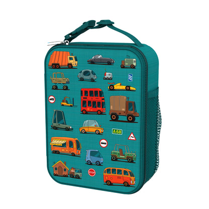 Kids Lunch Bag, Insulated, Automobiles, Medium