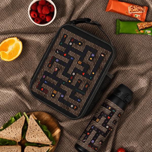 Kids Lunch Bag, Insulated, Gamer Mines, Medium