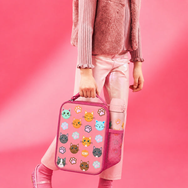 Kids Lunch Bag, Insulated, Cats, Medium