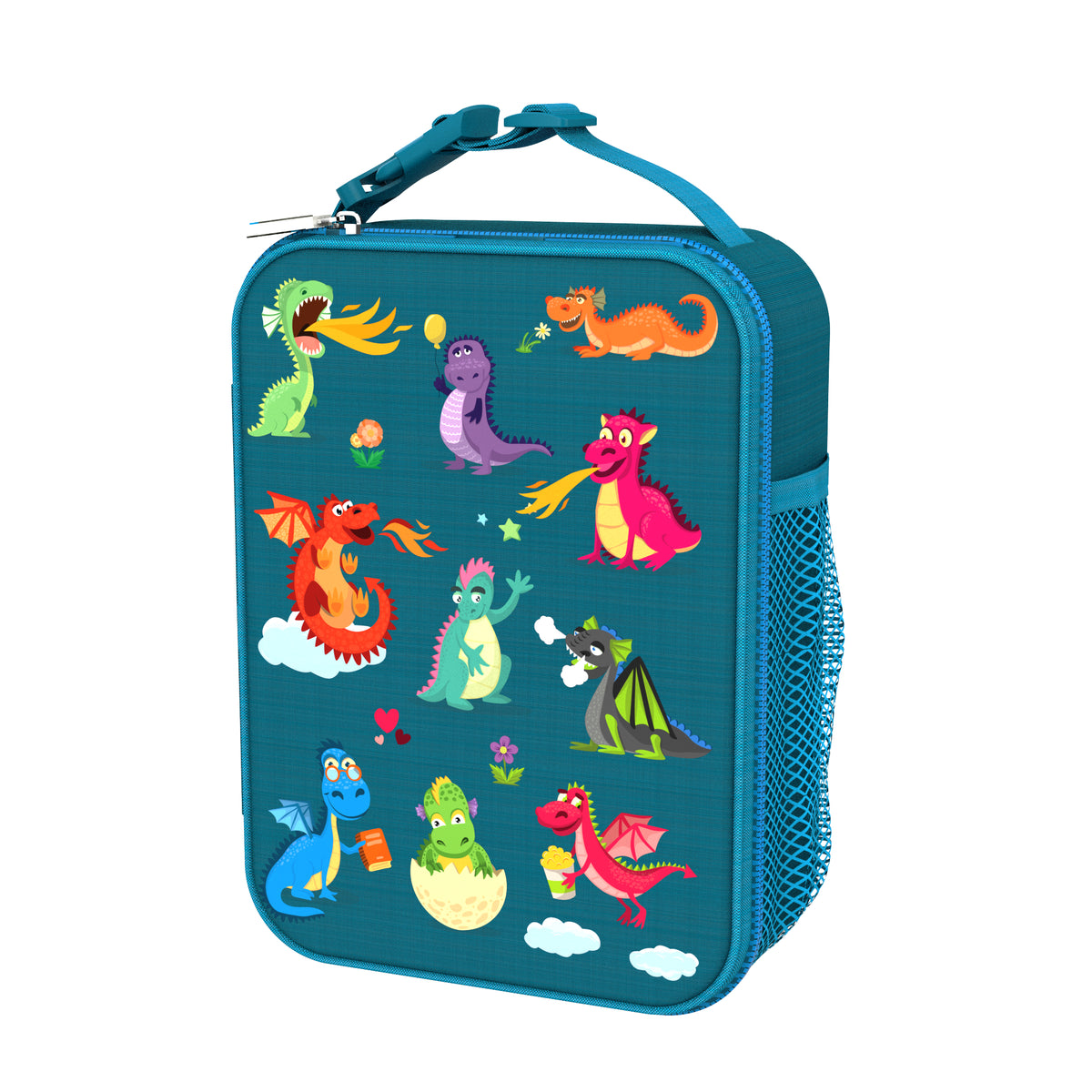 Kids Lunch Bag, Insulated, Dragons, Medium