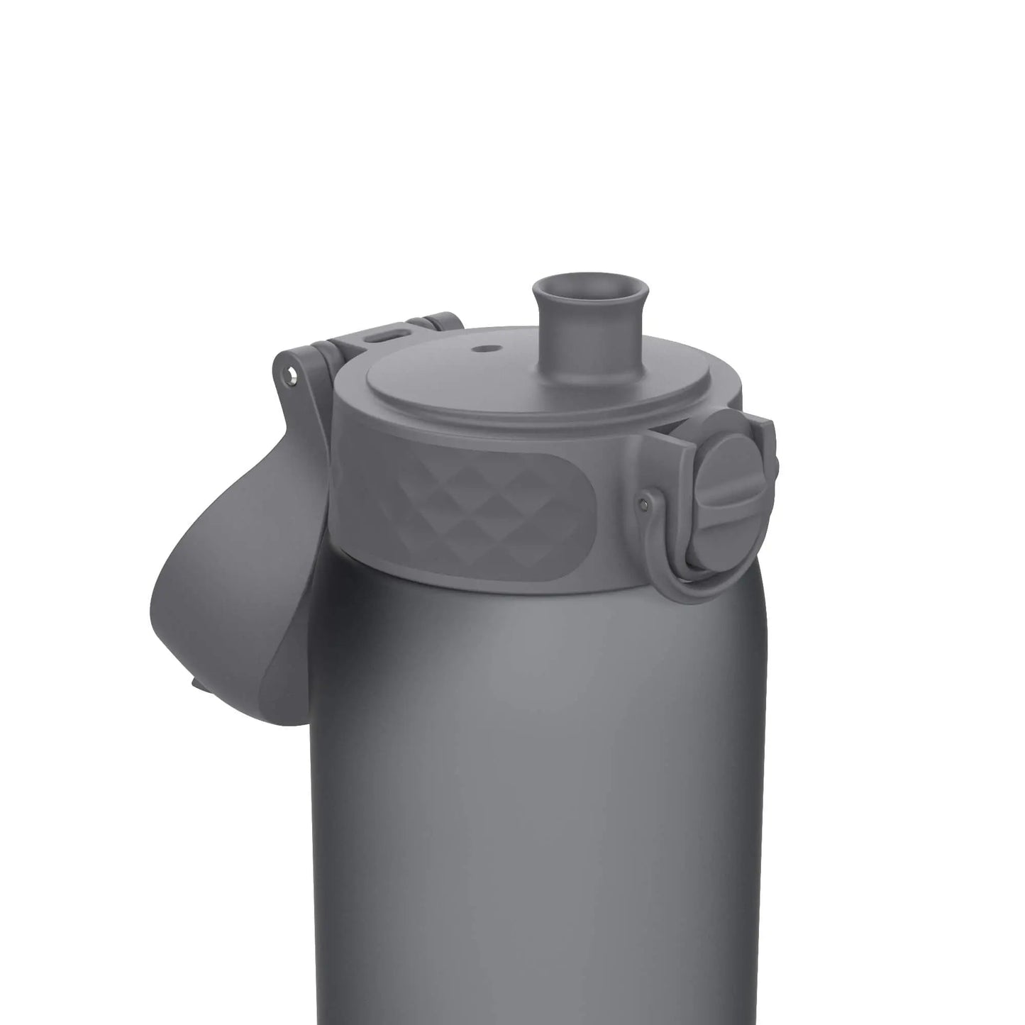 Spout View of Ion8 Leak Proof Kids Water Bottle, BPA Free, Grey, 400ml (13oz)