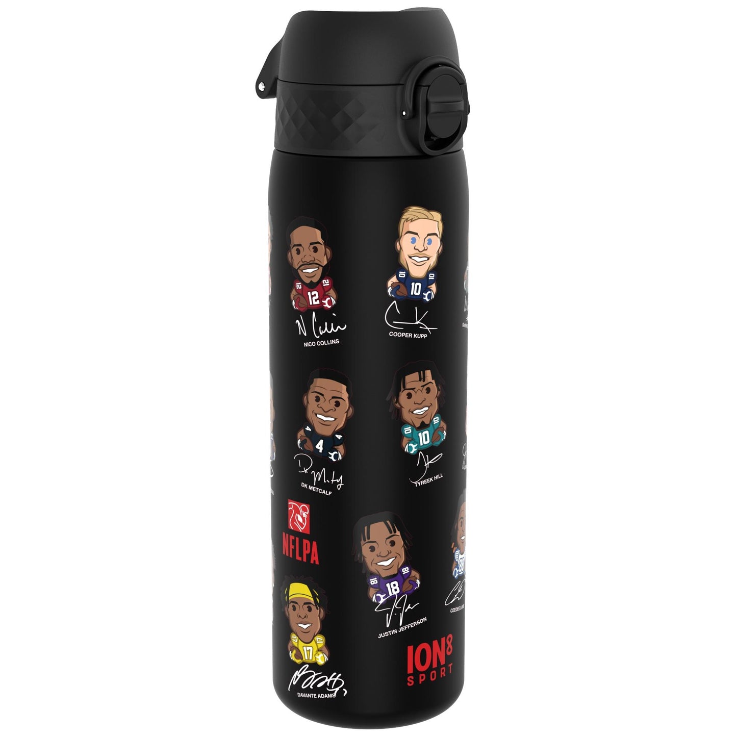 Leak Proof NFLPA Water Bottle, Recyclon, Wide Receivers, 500ml (18oz)