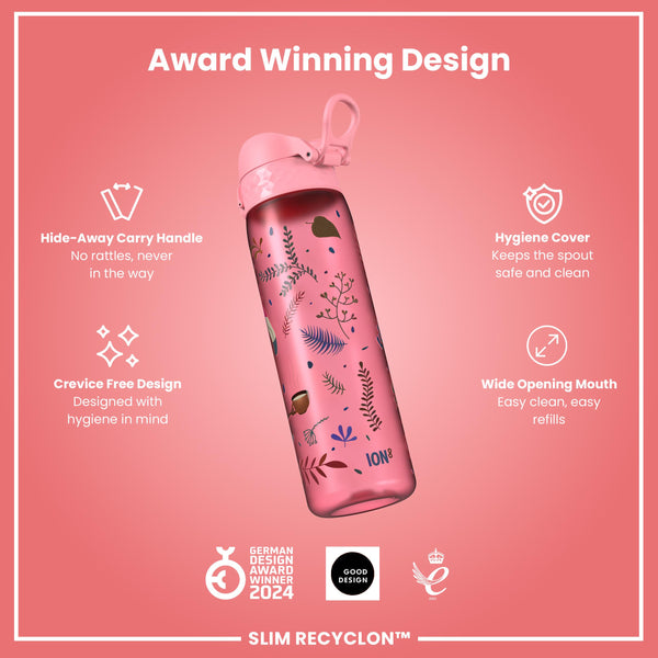 Leak Proof Slim Water Bottle, Recyclon, Flamingos, 500ml (18oz)