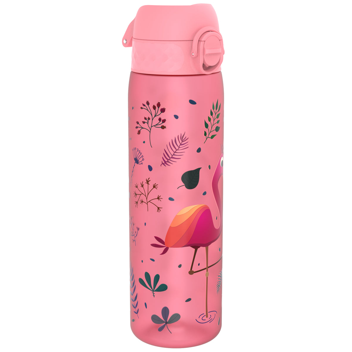 Leak Proof Slim Water Bottle, Recyclon, Flamingos, 500ml (18oz)