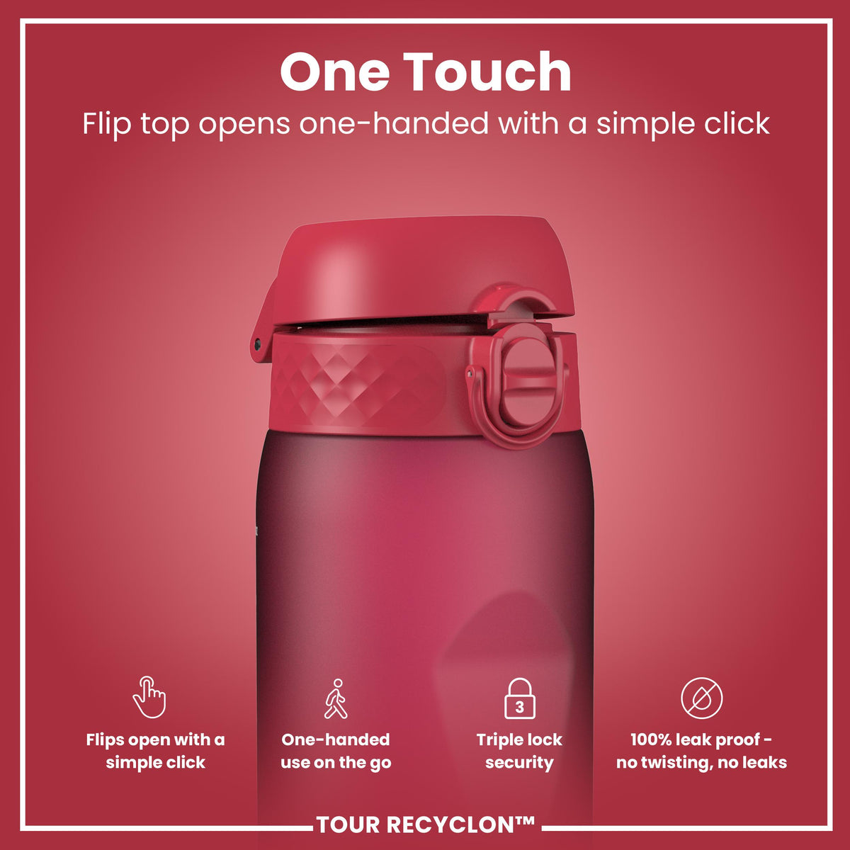 Bottle, Recyclon, Viva Magenta, 750ml
