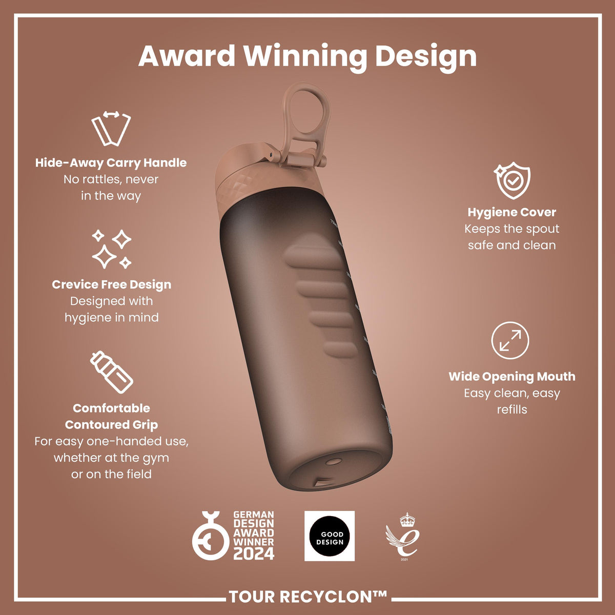Bottle, Recyclon, Mocha Mousse, 750ml