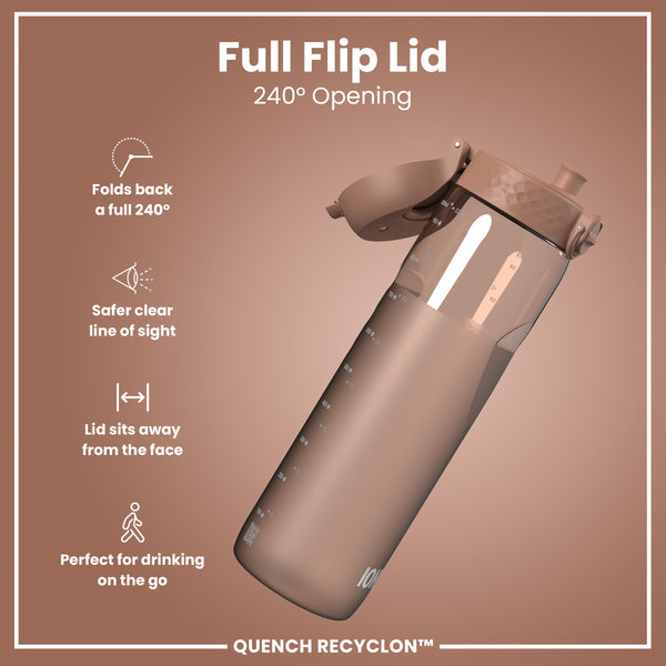 Leak Proof 1 litre Water Bottle, Recyclon, Half-Cut, Mocha, 1L