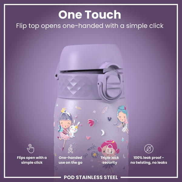 Leak Proof Thermal Steel Water Bottle, Insulated, Fairies, 320ml (11oz)