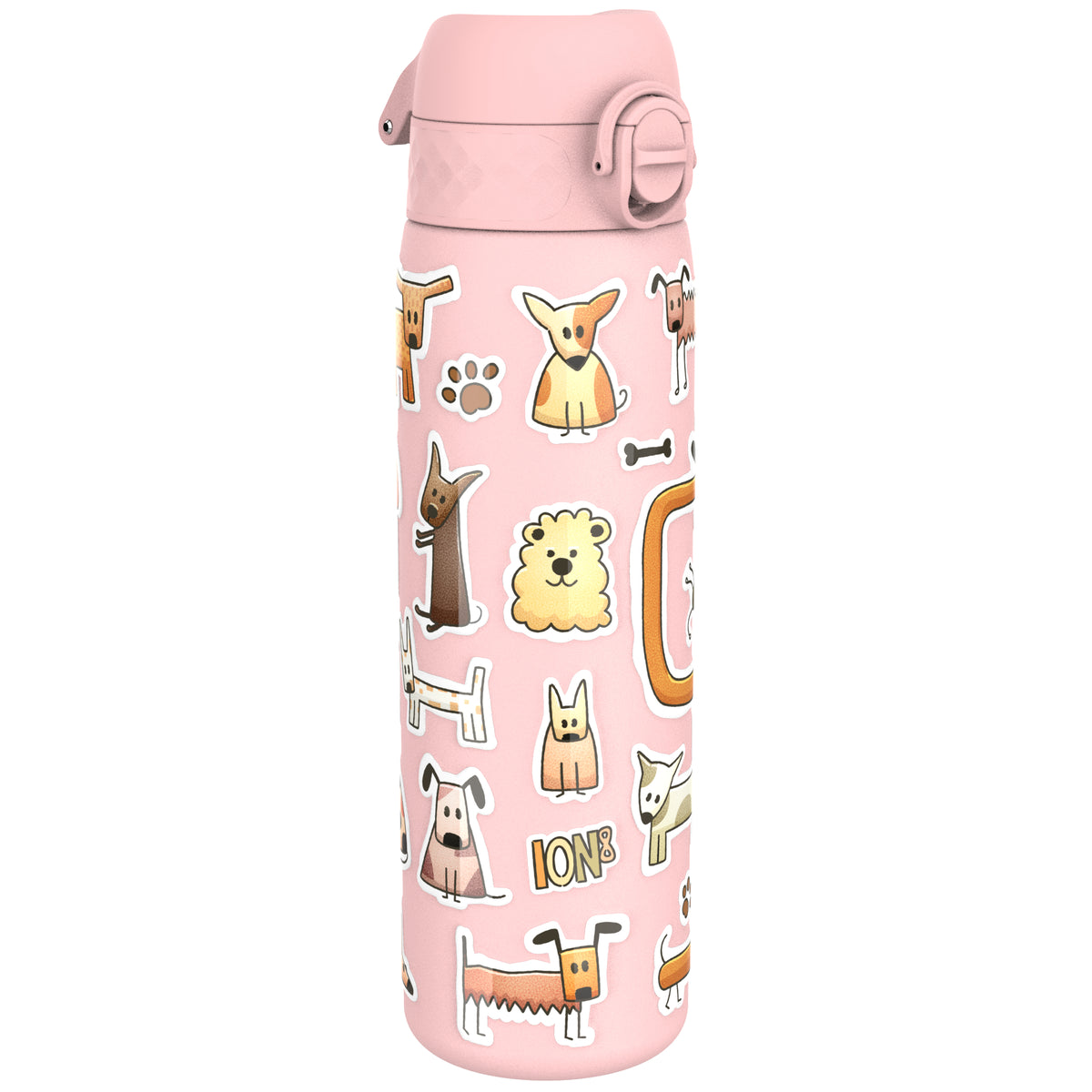 Leak Proof Slim Thermal Water Bottle, Insulated Steel, Dogs, 500ml (17oz)