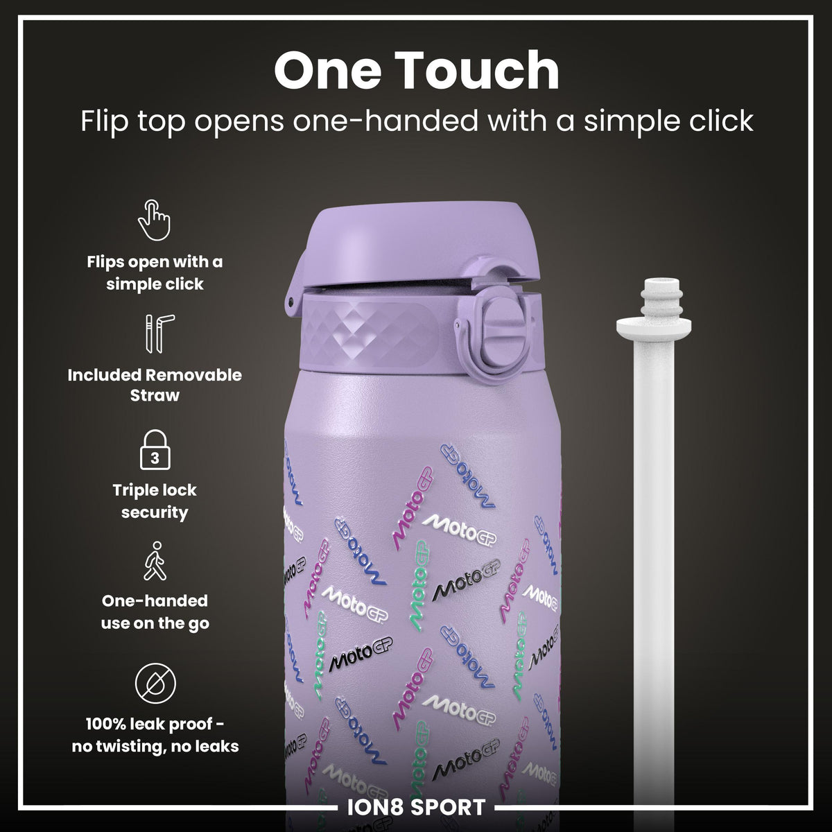 MotoGP x Ion8 Sports, Recyclon, Confetti Logo, 500ml (18oz)