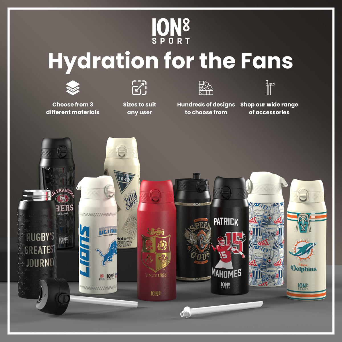 MotoGP x Ion8 Sports, Recyclon, Confetti Logo, 500ml (18oz)