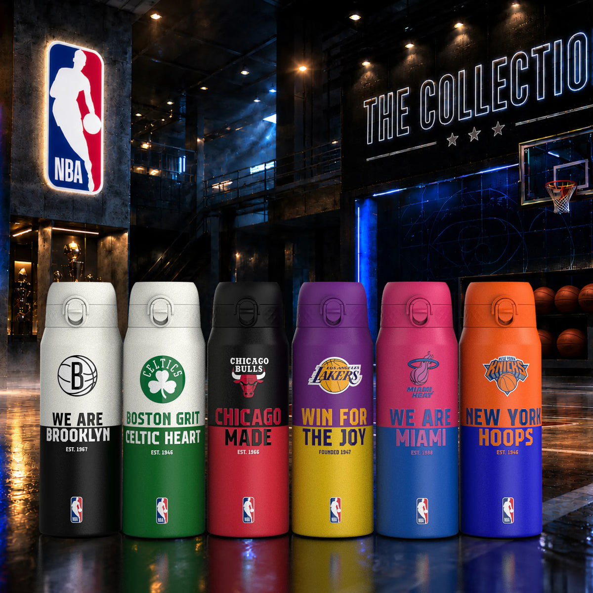 NBA x ION8, Insulated Steel Bottle, Brooklyn Nets, 750ml (24oz) — additional product photo