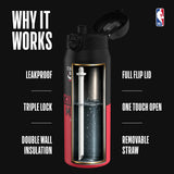 NBA x ION8, Insulated Steel Bottle, Chicago Bulls, 750ml (24oz) — additional product photo