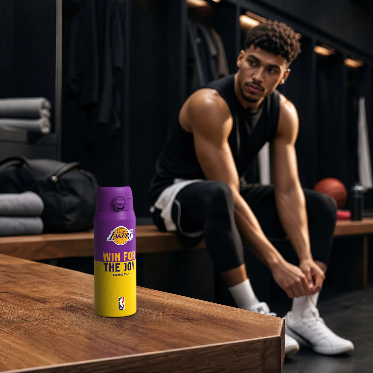 NBA x ION8, Insulated Steel Bottle, LA Lakers, 750ml (24oz) — additional product photo