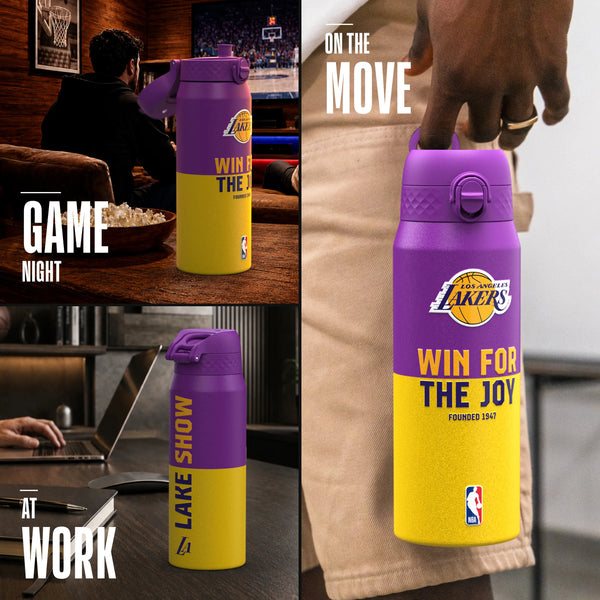 NBA x ION8, Insulated Steel Bottle, LA Lakers, 750ml (24oz) — additional product photo