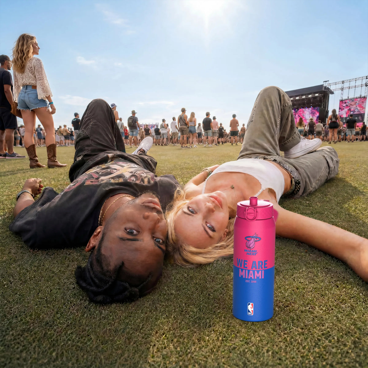 NBA x Ion8 Sports, Insulated Bottle, Miami Heat, 750ml (24oz) — additional product photo