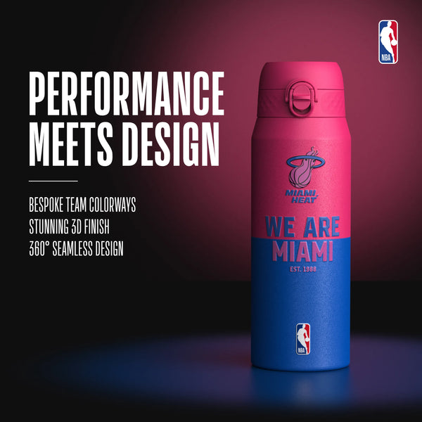 NBA x Ion8 Sports, Insulated Bottle, Miami Heat, 750ml (24oz) — additional product photo