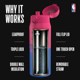 NBA x Ion8 Sports, Insulated Bottle, Miami Heat, 750ml (24oz) — additional product photo