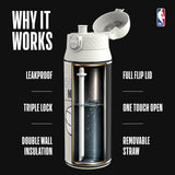 NBA x ION8, Insulated Steel Bottle, Brooklyn Nets, 750ml (24oz) — additional product photo