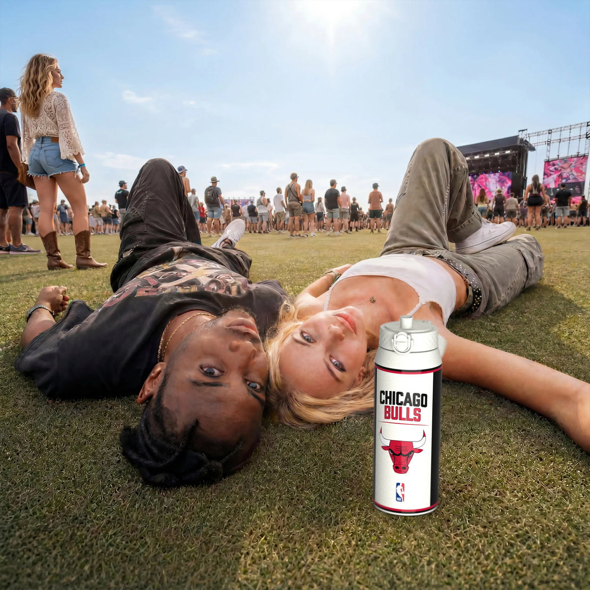 NBA x ION8, Insulated Steel Bottle, Chicago Bulls, 750ml (24oz) — additional product photo