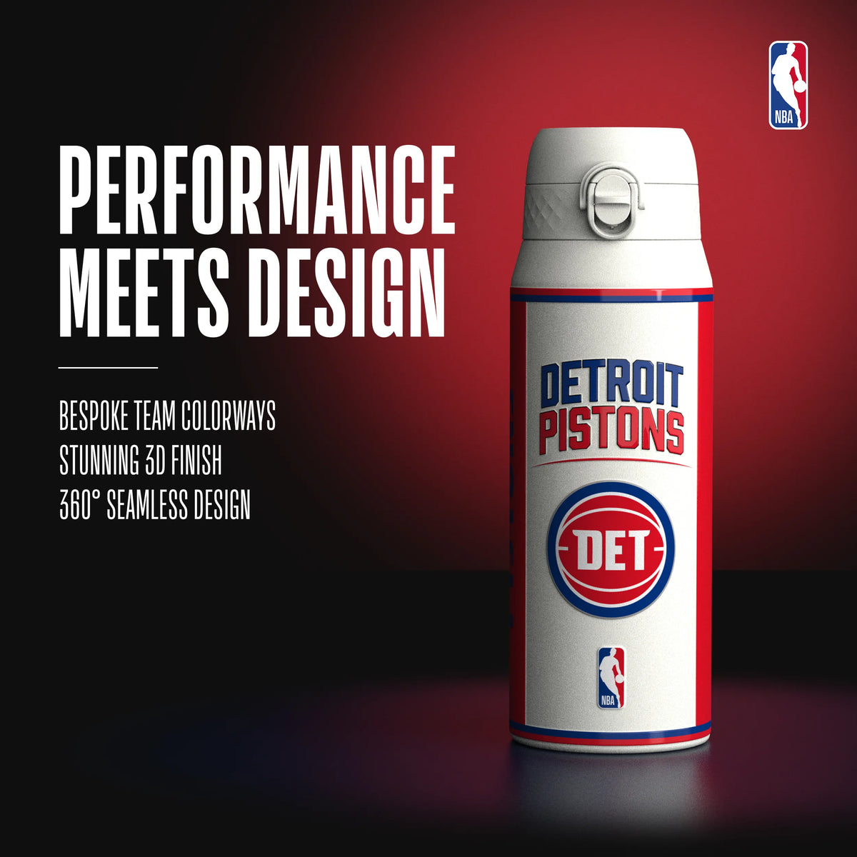 NBA x ION8, Insulated Steel Bottle, Detroit Pistons, 750ml (24oz) — additional product photo