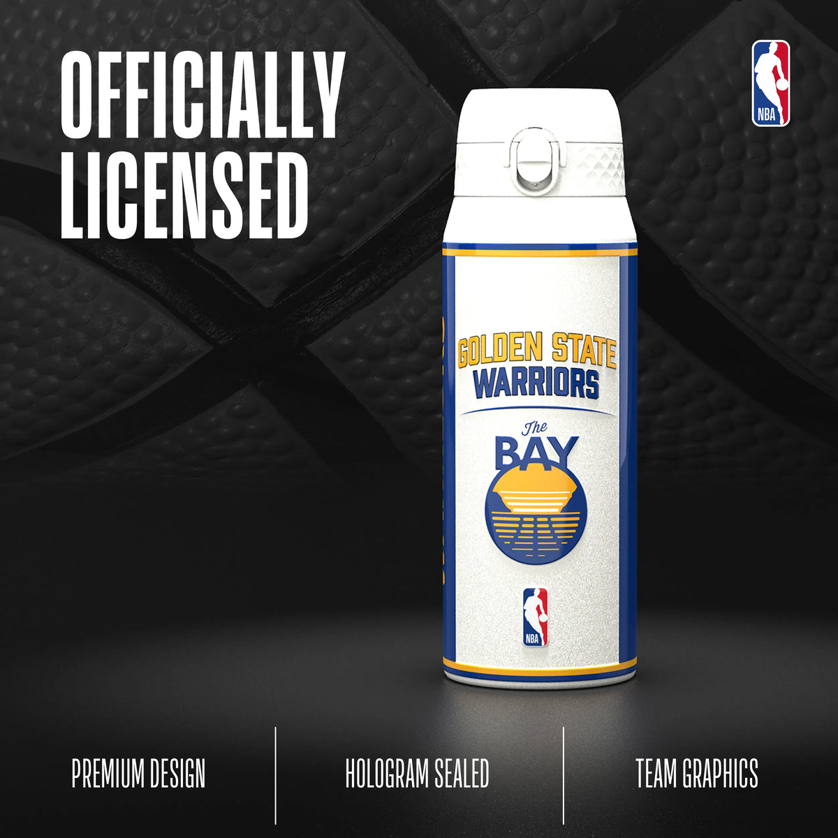 NBA x ION8, Insulated Steel Bottle, GS Warriors, 750ml (24oz) — additional product photo