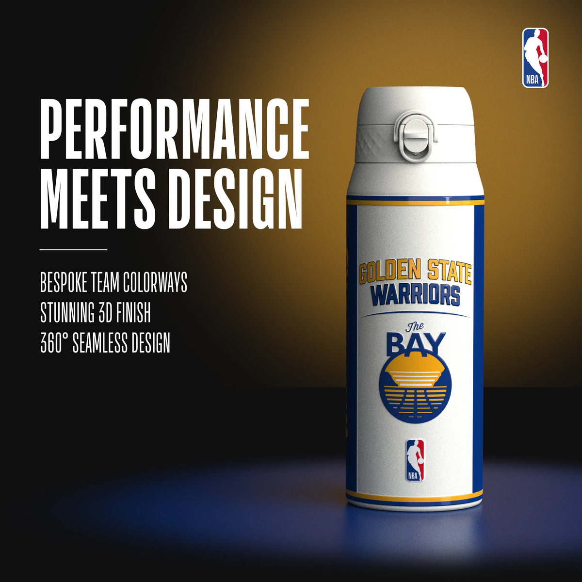 NBA x ION8, Insulated Steel Bottle, GS Warriors, 750ml (24oz) — additional product photo