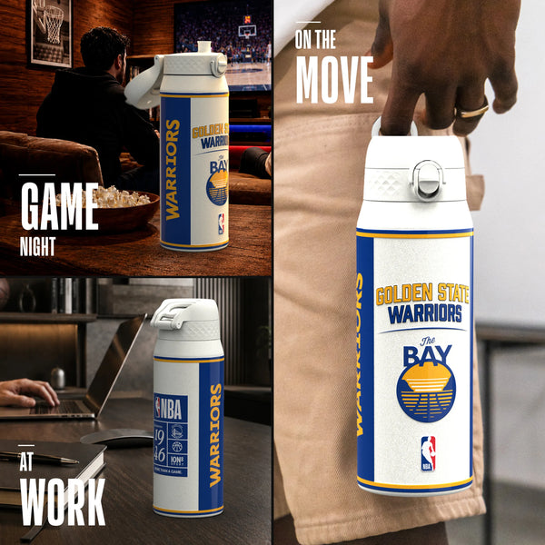 NBA x ION8, Insulated Steel Bottle, GS Warriors, 750ml (24oz) — additional product photo