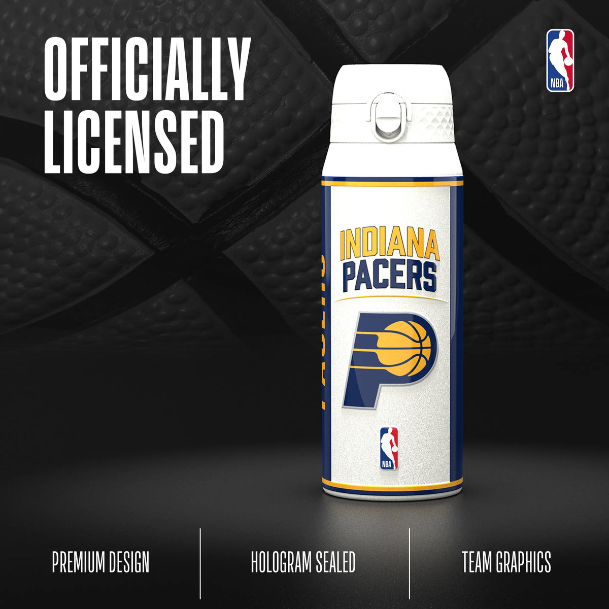 NBA x ION8, Insulated Steel Bottle, Indiana Pacers, 750ml (24oz) — additional product photo