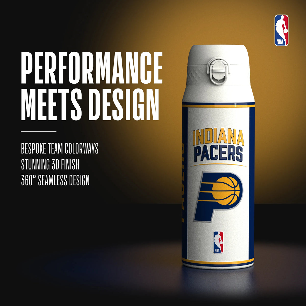 NBA x ION8, Insulated Steel Bottle, Indiana Pacers, 750ml (24oz) — additional product photo