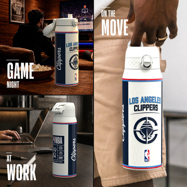 NBA x ION8, Insulated Steel Bottle, LA Clippers, 750ml (24oz) — additional product photo