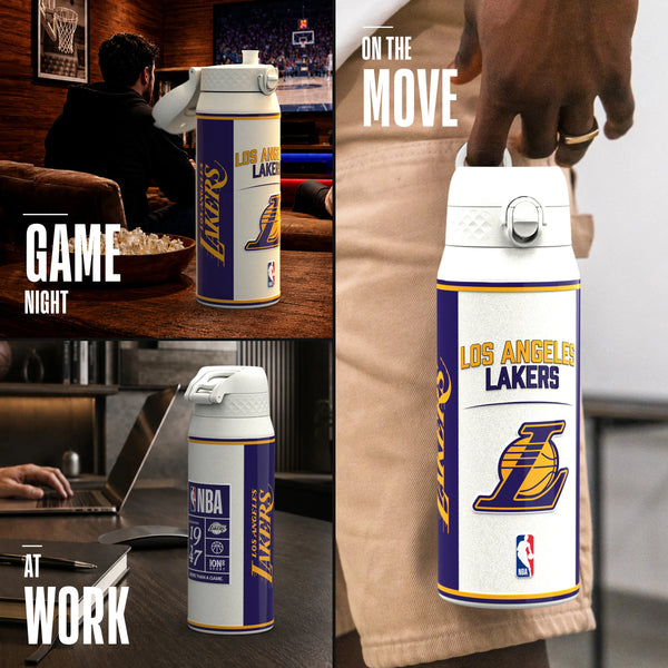 NBA x ION8, Insulated Steel Bottle, LA Lakers, 750ml (24oz) — additional product photo