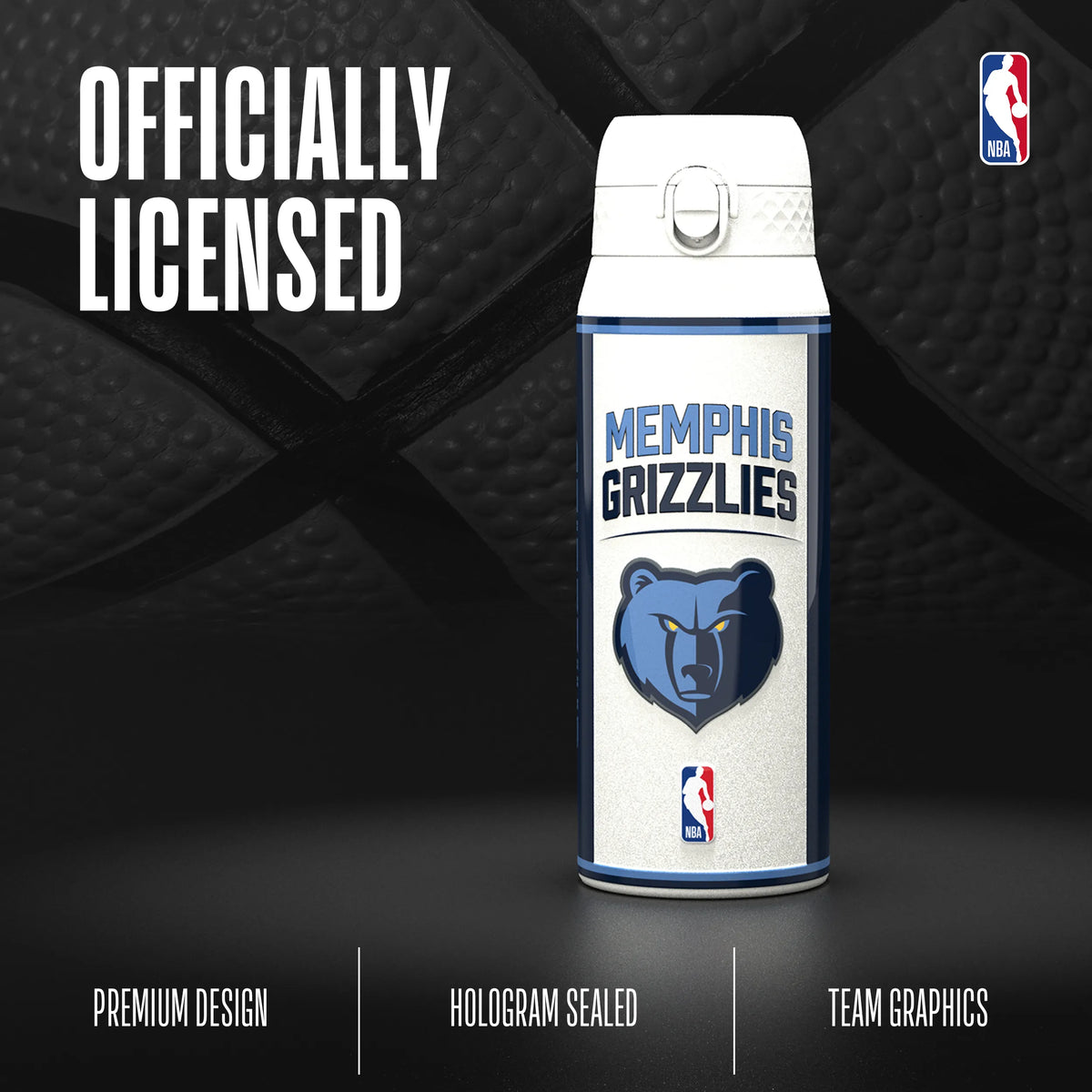 NBA x ION8, Insulated Steel Bottle, Memphis Grizzlies, 750ml (24oz) — additional product photo