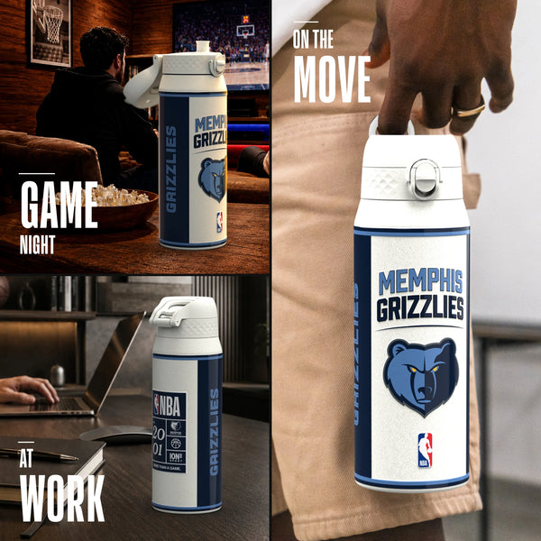 NBA x ION8, Insulated Steel Bottle, Memphis Grizzlies, 750ml (24oz) — additional product photo