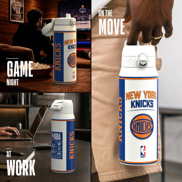 NBA x ION8, Insulated Steel Bottle, NY Knicks, 750ml (24oz) — additional product photo
