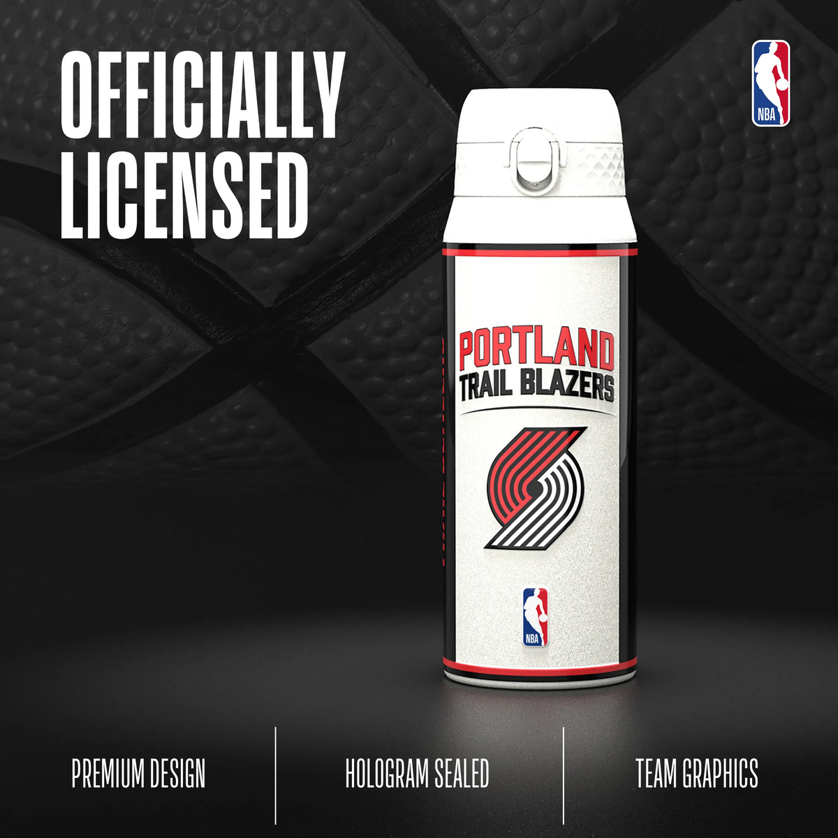 NBA x ION8, Insulated Steel Bottle, Portland Trailblazers, 750ml (24oz) — additional product photo