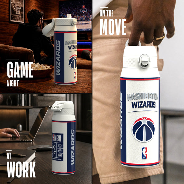 NBA x ION8, Insulated Steel Bottle, D.C Wizards, 750ml (24oz) — additional product photo