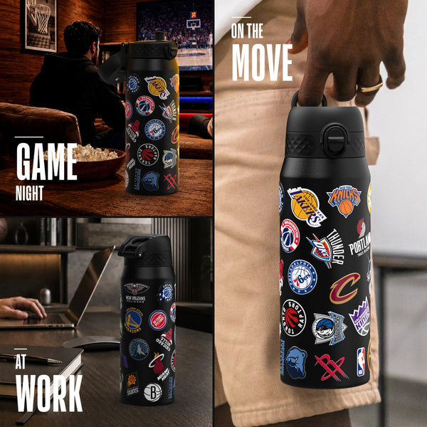 NBA x ION8, Insulated Steel Bottle, Multi Teams, 750ml (24oz) — additional product photo