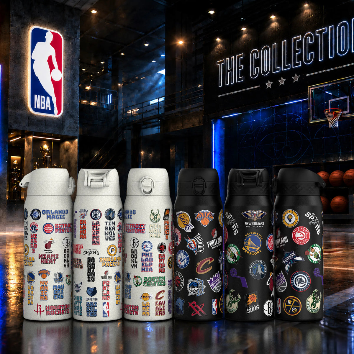 NBA x ION8, Insulated Steel Bottle, Patch Logos, 750ml (24oz) — additional product photo