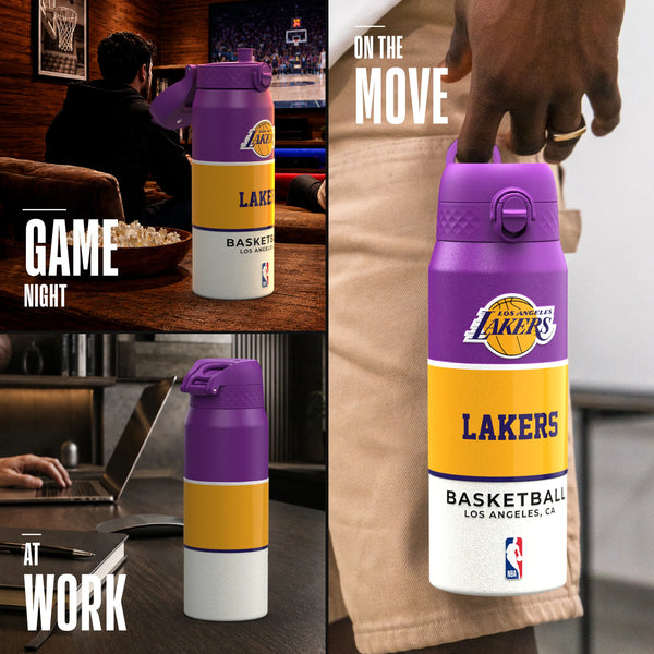 NBA x ION8, Insulated Steel Bottle, LA Lakers, 750ml (24oz) — additional product photo