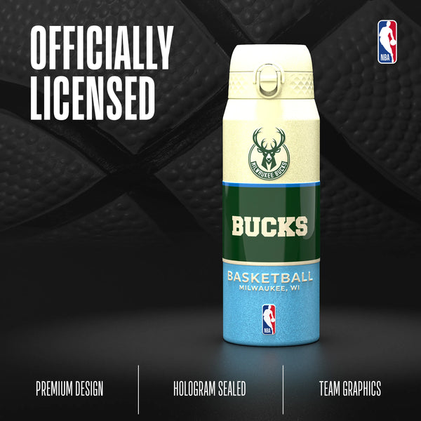 NBA x ION8, Insulated Steel Bottle, Milwaukee Bucks, 750ml (24oz) — additional product photo