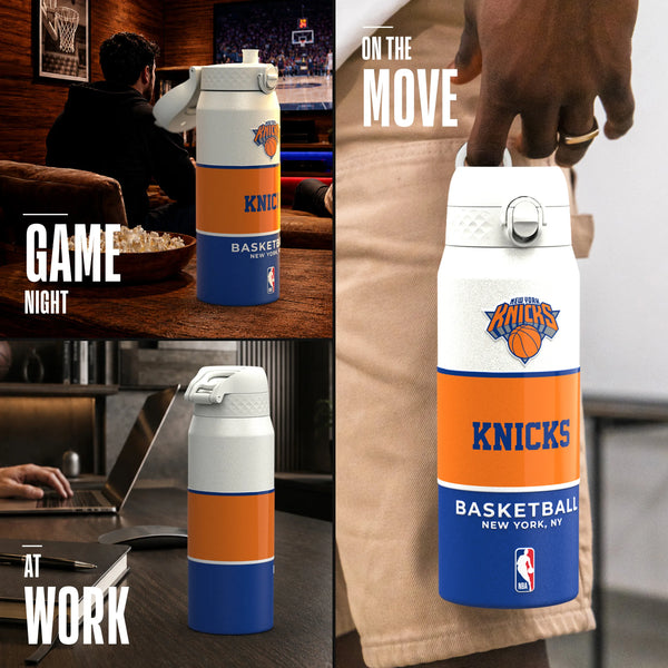 NBA x ION8, Insulated Steel Bottle, NY Knicks, 750ml (24oz) — additional product photo