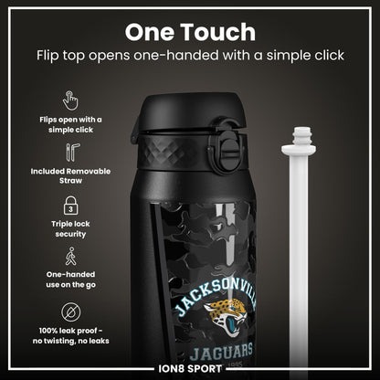 NFL x ION8 Insulated Steel Water Bottle, NFL Jaguars, 750ml (24oz)