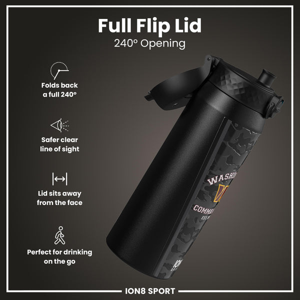 NFL x ION8 Insulated Steel Water Bottle, NFL Commanders, 750ml (24oz)