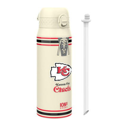 NFL x ION8 Insulated Steel Water Bottle, NFL Chiefs, 750ml (24oz)
