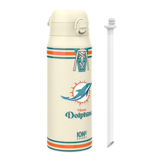 NFL x ION8 Insulated Steel Water Bottle, NFL Dolphins, 750ml (24oz)