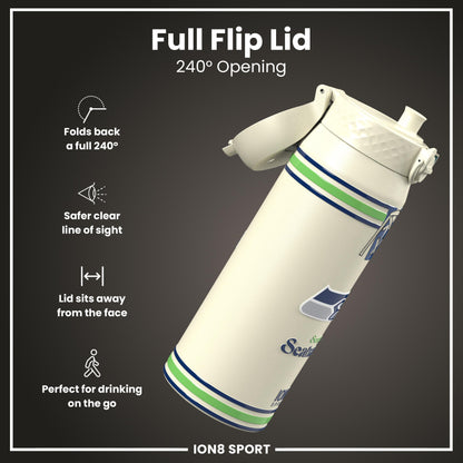 NFL x ION8 Insulated Steel Water Bottle, NFL Seahawks, 750ml (24oz)