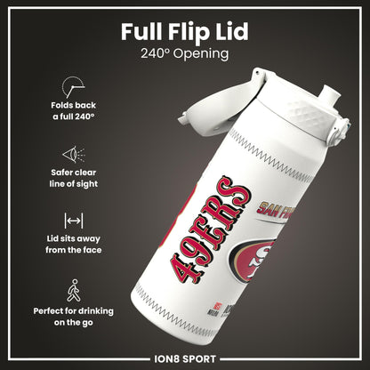 NFL x Ion8 Sports, Insulated Bottle, GameDay Series, Purdy 49ers, 750ml (24oz)